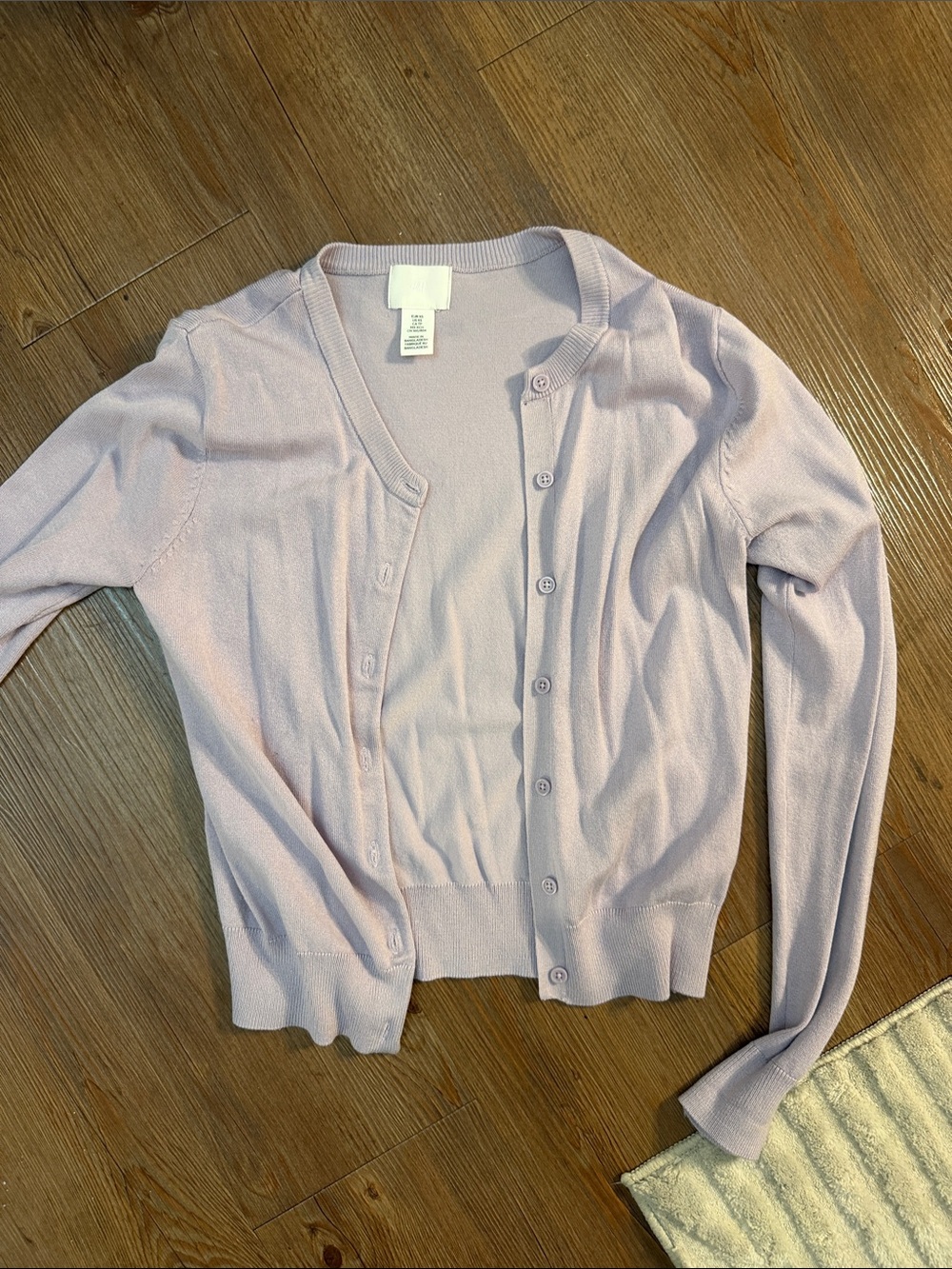 H&M Light Lavender Button-Front Cardigan. Worn once